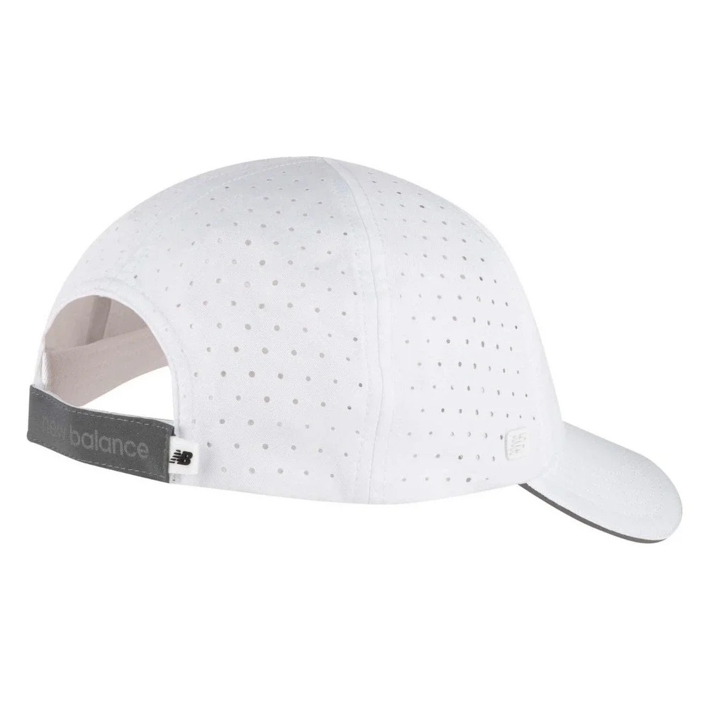 NWT New Balance Women's 6 Panel Pro Run Hat One Size WHITE LAH41002‎ Reflective